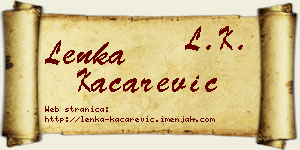 Lenka Kačarević vizit kartica